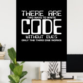 Programmierer schreiben Code ohne Fehler Poster (Heimbüro)