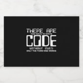 Programmierer schreiben Code ohne Fehler Schaumweinetikett (Einzelnes Label)