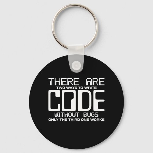 Programmierer schreiben Code ohne Fehler Schlüsselanhänger (Vorderseite)