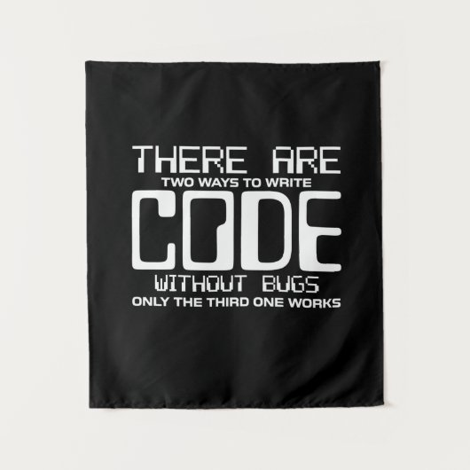 Programmierer schreiben Code ohne Fehler Wandteppich (Vorderseite)