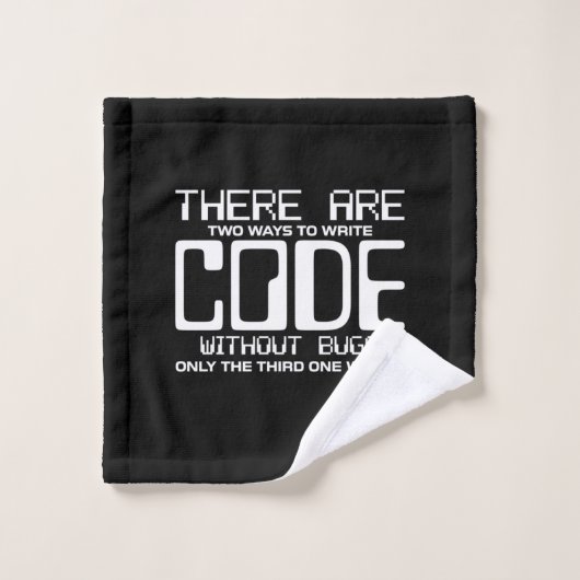 Programmierer schreiben Code ohne Fehler Waschlappen (Waschlappen)