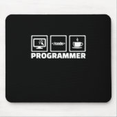 Programmierer schreiben Code und trinken Kaffee Mousepad (Vorne)