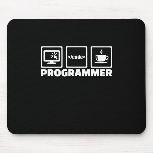 Programmierer schreiben Code und trinken Kaffee Mousepad (Vorne)