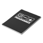 Programmierer schreiben Code und trinken Kaffee Notizblock (Rotiert)