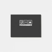 Programmierer schreiben Code und trinken Kaffee Post-it Klebezettel (Vorderseite)