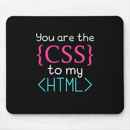 Programmierer Sie sind CSS zu meinem HTML Mousepad (Vorne)