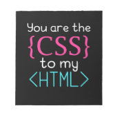 Programmierer Sie sind CSS zu meinem HTML Notizblock (Vorderseite)