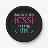 Programmierer Sie sind CSS zu meinem HTML Pappteller (Vorderseite)