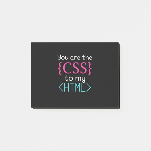 Programmierer Sie sind CSS zu meinem HTML Post-it Klebezettel (Vorderseite)