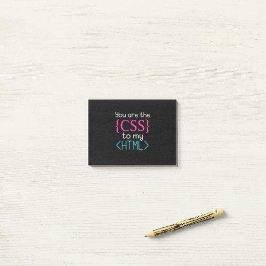 Programmierer Sie sind CSS zu meinem HTML Post-it Klebezettel (Auf Schreibtisch)
