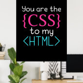 Programmierer Sie sind CSS zu meinem HTML Poster (Heimbüro)