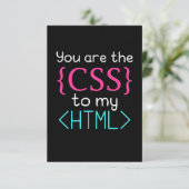 Programmierer Sie sind CSS zu meinem HTML RSVP Karte (Stehend Vorderseite)