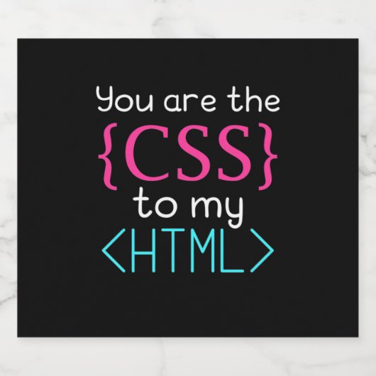 Programmierer Sie sind CSS zu meinem HTML Schaumweinetikett (Einzelnes Label)