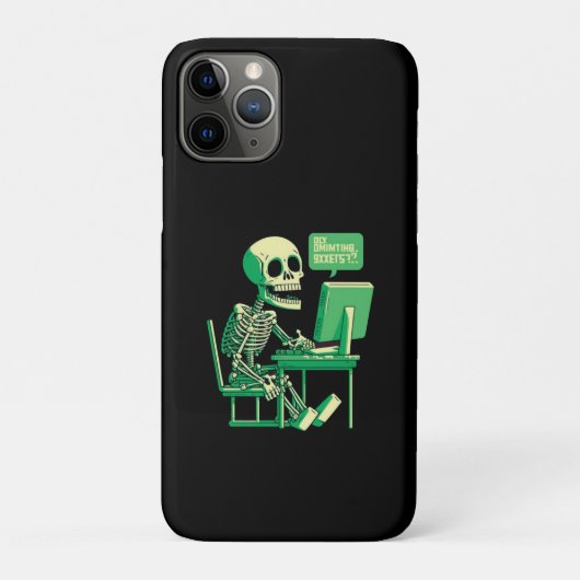 Programmierer Skeleton im Fehlertelefon Case-Mate iPhone Hülle (Rückseite)