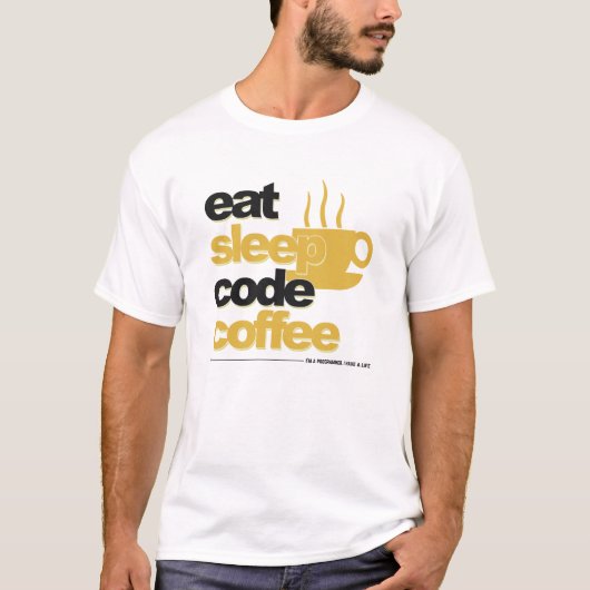 Programmierer-T - Shirt: essen Sie T-Shirt (Vorderseite)