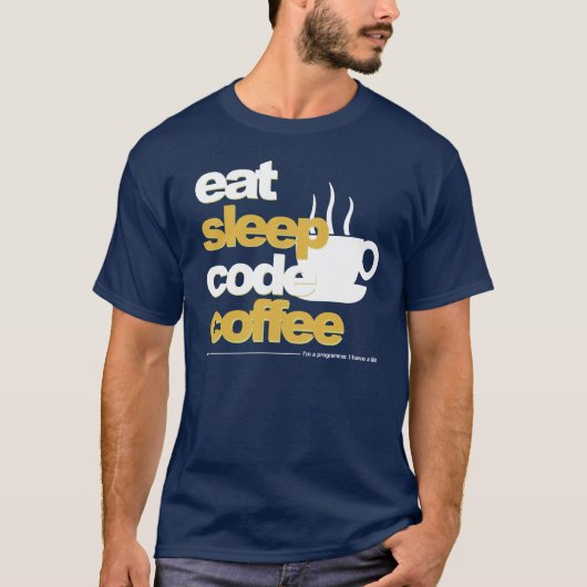 Programmierer-T - Shirt: essen Sie T-Shirt (Vorderseite)