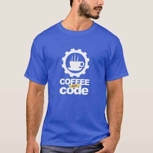 Programmierer-T - Shirt: Kaffee und Code T-Shirt (Vorderseite)