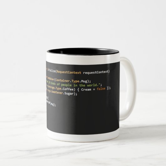 Programmierer-Tasse v1.4.1 Zweifarbige Tasse (VorderseiteRechts)