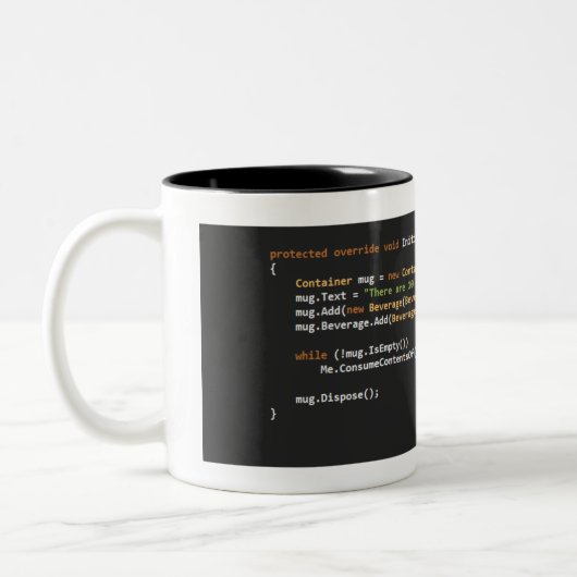 Programmierer-Tasse v1.4.1 Zweifarbige Tasse (Links)