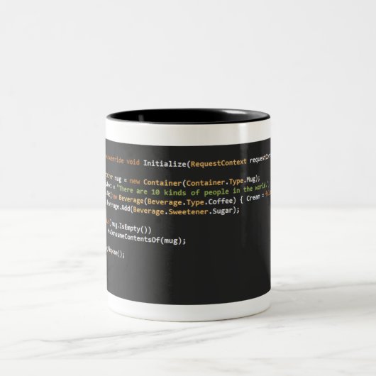 Programmierer-Tasse v1.4.1 Zweifarbige Tasse (Mittel)