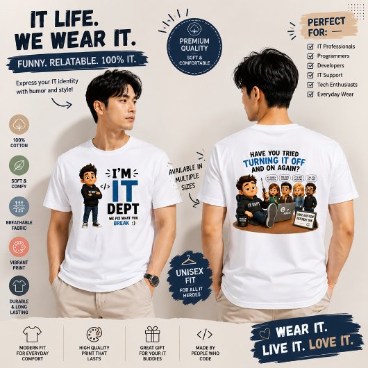 Programmierer & Tech-Support Grafik-T-Shirt T-Shirt