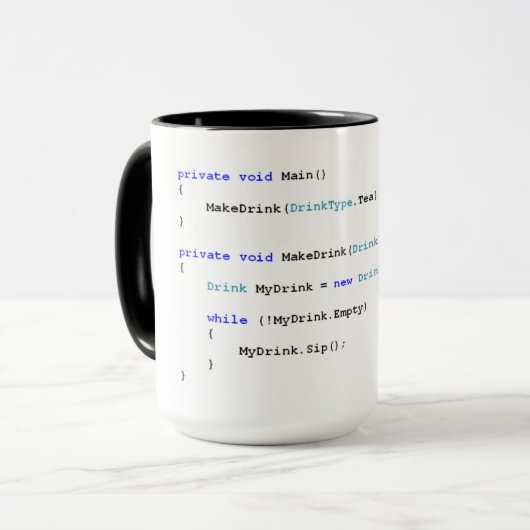 Programmierer-Tee-Tasse C scharfe Tasse (Vorderseite Links)