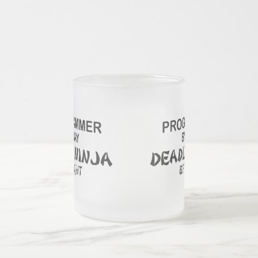 Programmierer tödliches Ninja bis zum Nacht Mattglastasse (Mittel)