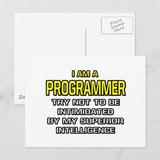 Programmierer... Überlegene Intelligenz Postkarte (Vorne/Hinten)