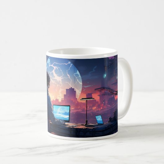 Programmierer und Ansicht Kaffeetasse (VorderseiteRechts)