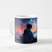 Programmierer und Ansicht Kaffeetasse (Vorderseite Links)