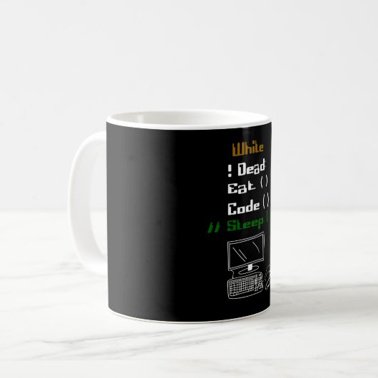 Programmierer und Entwickler Kaffeetasse (Vorderseite Links)