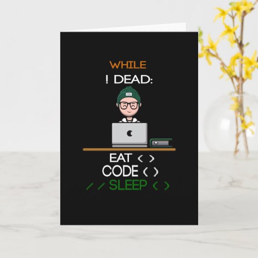 Programmierer und Entwickler Karte (Gelbe Blume)