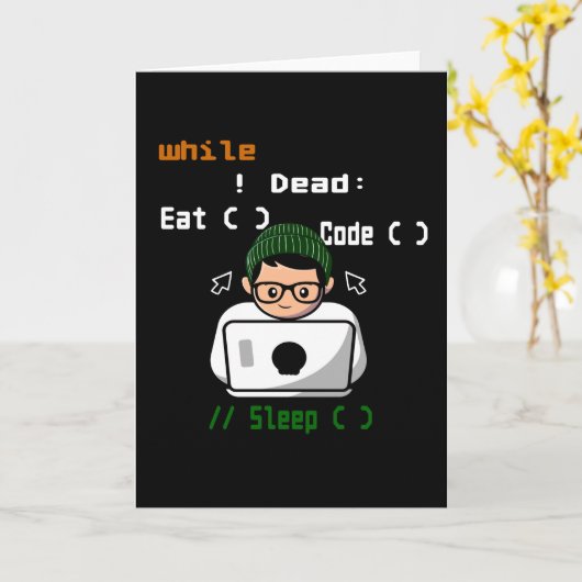 Programmierer und Entwickler Karte (Gelbe Blume)