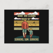 Programmierer-Vater - Wolken-Server-Sohn Postkarte (Vorderseite)