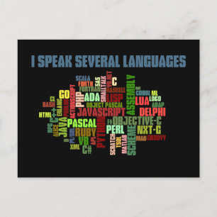 Programmierer verfügen über mehrere Programmierken Postkarte