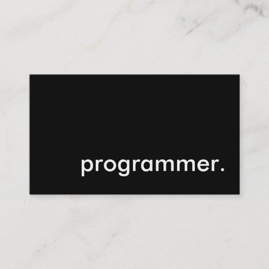 Programmierer. Visitenkarte (Vorderseite)