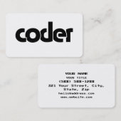 Programmierer Visitenkarte (Vorne/Hinten)