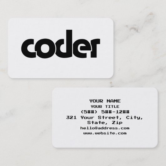 Programmierer Visitenkarte (Vorne/Hinten)