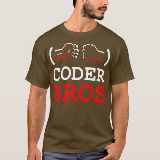 Programmierer von Coder Bros Code Software T-Shirt (Vorderseite)