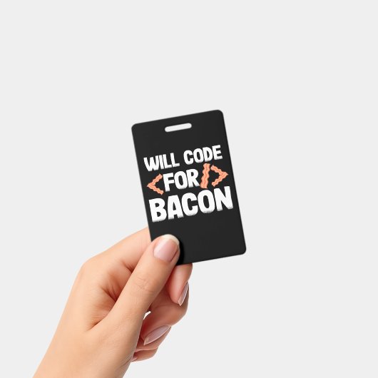 Programmierer wird Code für Bacon Ausweis (Handheld)