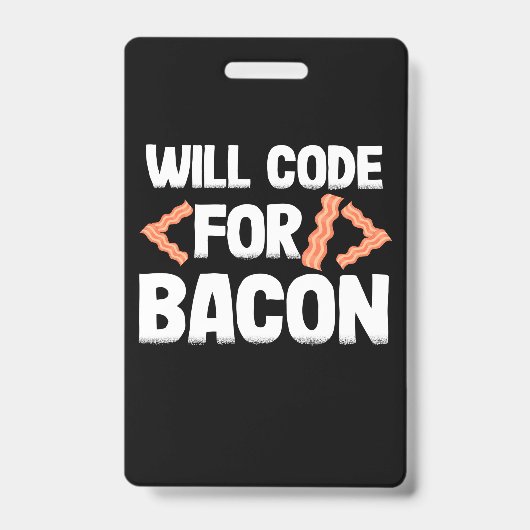 Programmierer wird Code für Bacon Ausweis (Vorderseite)