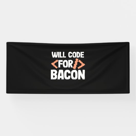Programmierer wird Code für Bacon Banner (Horizontal)