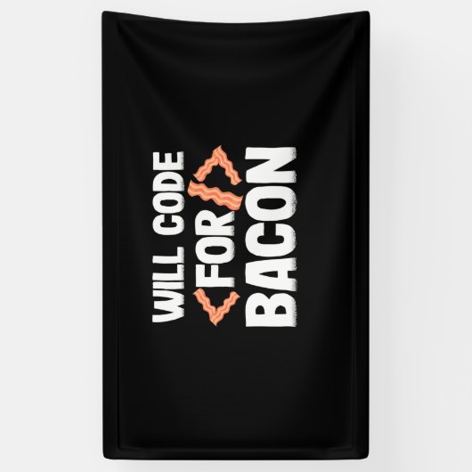 Programmierer wird Code für Bacon Banner (Vertikal)