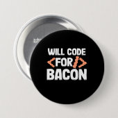 Programmierer wird Code für Bacon Button (Vorne & Hinten)