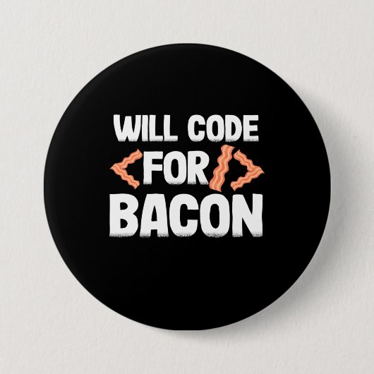 Programmierer wird Code für Bacon Button (Vorderseite)