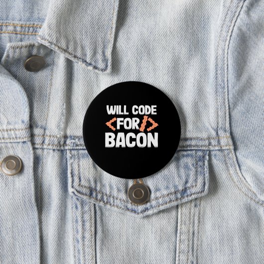Programmierer wird Code für Bacon Button (Beispiel)