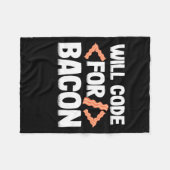 Programmierer wird Code für Bacon Fleecedecke (Vorderseite (Horizontal))