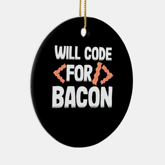 Programmierer wird Code für Bacon Keramik Ornament (Rechts)