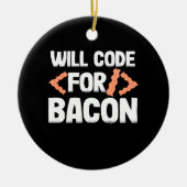 Programmierer wird Code für Bacon Keramik Ornament (Vorne)