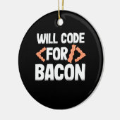 Programmierer wird Code für Bacon Keramik Ornament (Links)